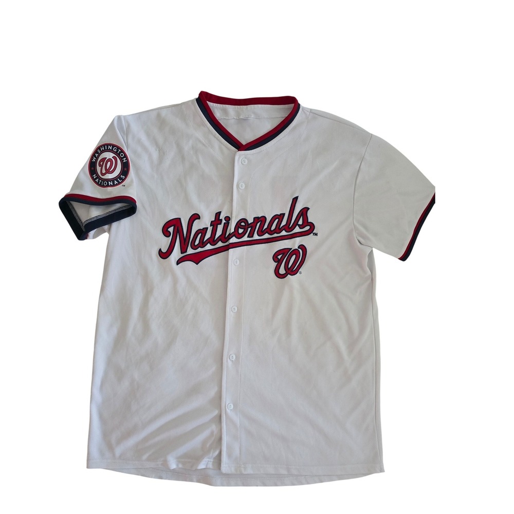 Washington Nationals MLB Baseball Jersey White Red Navy Number 15 Mens Large